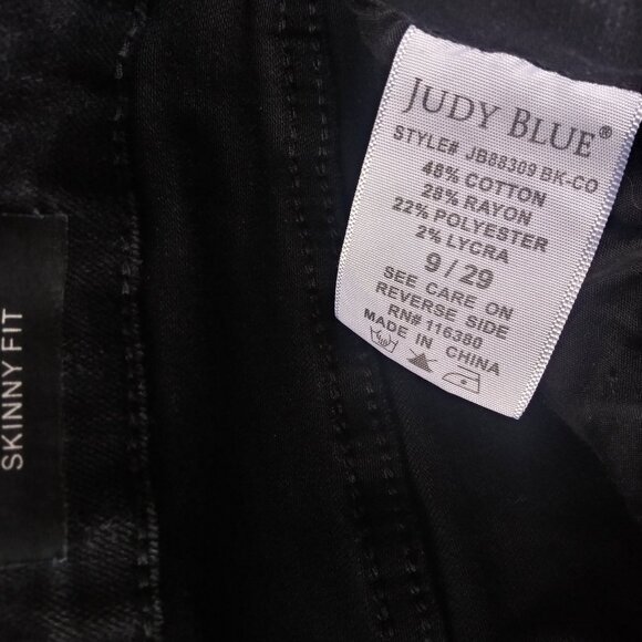Judy Blue Black Animal Print Skinny Fit Stretch Jeans Women's 9x29 - Picture 3 of 8